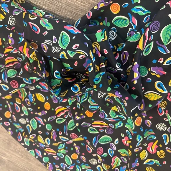 Vintage Liz Claiborne Dress Button Front Maxi Sundress Fit & Flare 90s Size 4 - Picture 7 of 10